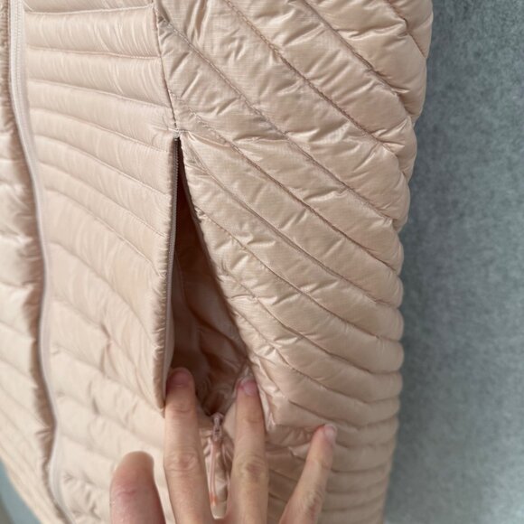 Duluth Womens Down Right Long Vest Size L Peach Pink Full Zip Pockets Warm EUC - Picture 5 of 16